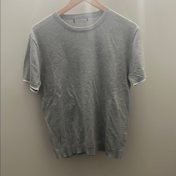 Gray Short Sleeve Sweater M - Picture 2 of 5